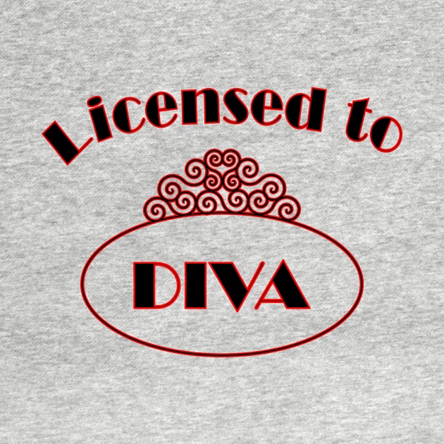 Licensed to Diva (red / black) by celtgirlz